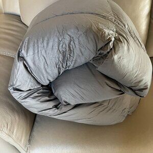 PureDown – Gray Duck Down Blanket/Comforter – Soft & Lightweight, Size King